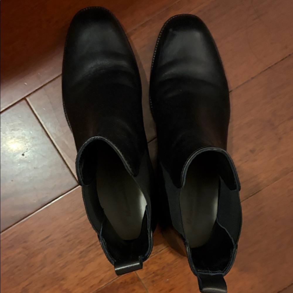 Black Leather Boots Massimo dutti